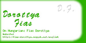 dorottya fias business card